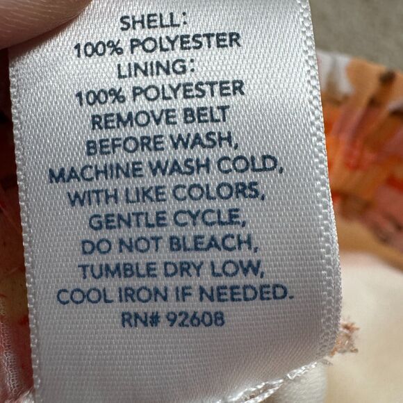 Passport Women's Orange Geometric Pull Up Maxi Lined Preppy Skirt Sz Medium NWT - Picture 13 of 13